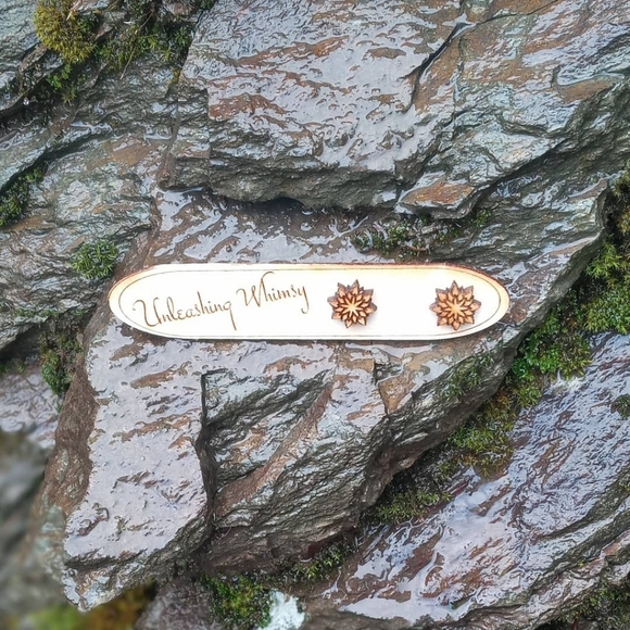 Starshine Wooden Earrings - Picture 4 of 4